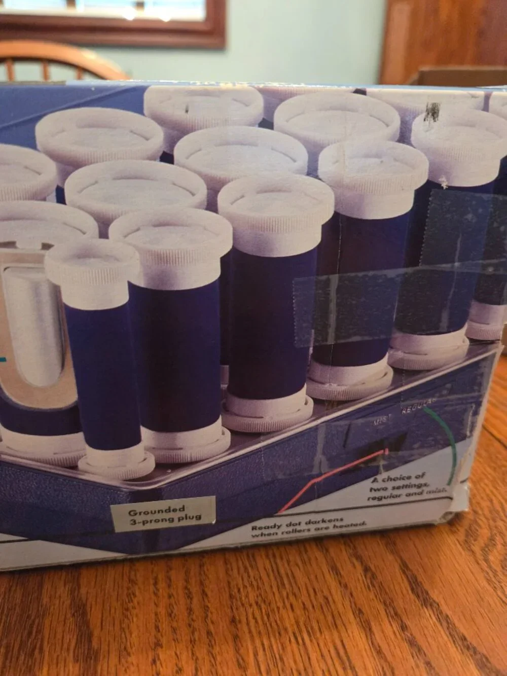 Vintage Clairol Aqua Curl Aqua Steam 20 Blue Velvet Rollers Model K-40
